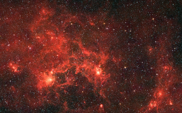 Dragonfish Nebula in the Infrared
