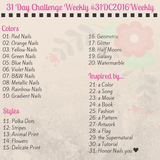 #31DC2016Weekly - The weekly nail art challenge - McPolish