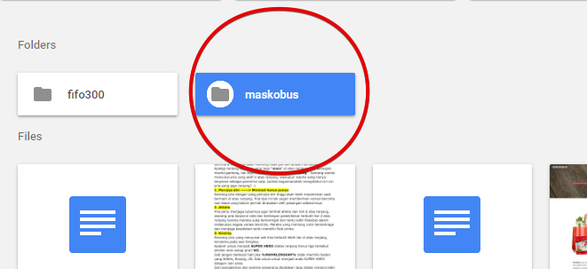 Penempatan folder di google drive Penempatan folder di google drive