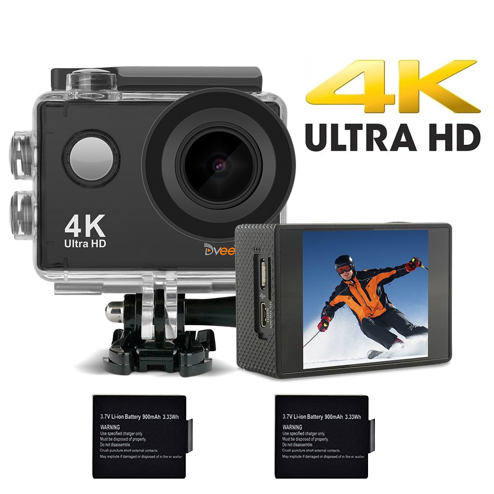 4K Underwater Action Camera,2'' HD Display,10m Builtin WiFi,16Mp,30fps