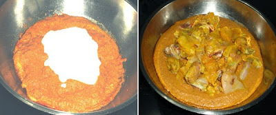 yogurt and chicken added to make Chicken Ghashi 