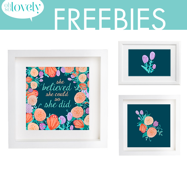 FREE PRINTABLES SHE BELIEVED SHE COULD SO SHE DID Oh So Lovely Blog FREE PRINTABLES SHE BELIEVED SHE COULD SO SHE DID Oh So Lovely Blog