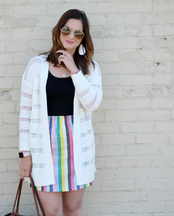 style on a budget, j.crew striped skirt, north carolina blogger, spring outfit, mom style