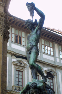 Voyage à Florence, Sculptures, Persée, mythologie, Florence, Méduse, Benvenuto Cellini, Danaé, pégase, statue, 