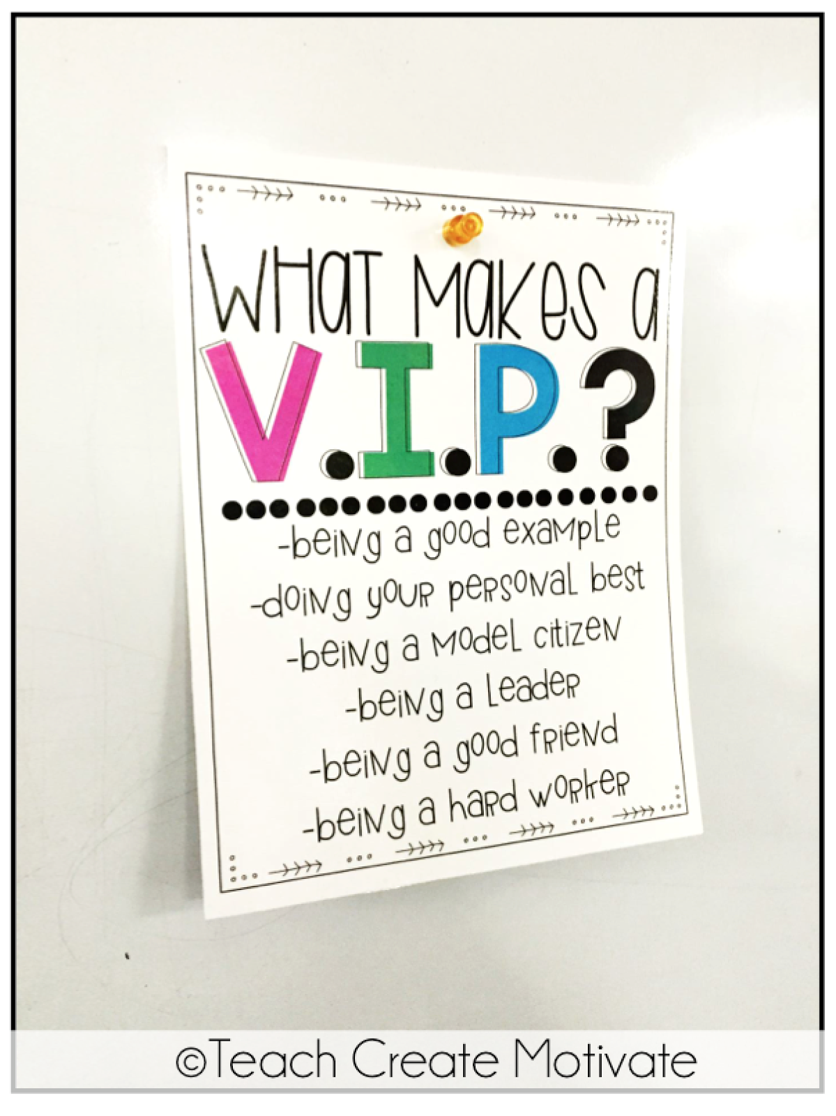 V.I.P. Status! Teach Create Motivate