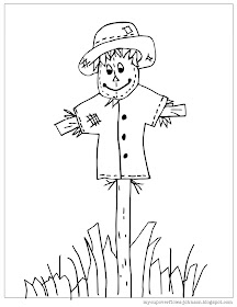 free fall coloring pages scarecrow
