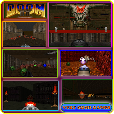 A banner for the review and full walkthrough of the shooter Doom II: Hell on Earth