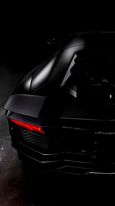 Download Lamborghini Aventador Matte Black HD wallpaper for iPhone