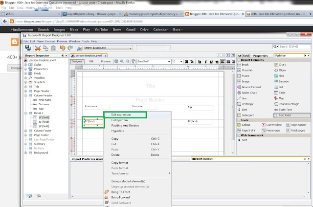 Jaspersoft tutorial image
