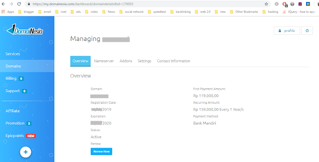 cara setting custom domain blogspot blogger di domainesia 7