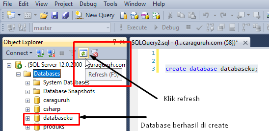 Pengenalan SQL SERVER Cara Membuat Database dan Table - Blog Mas Guruh ...