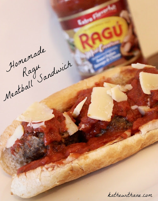 Homemade Ragu Meatball Sandwich