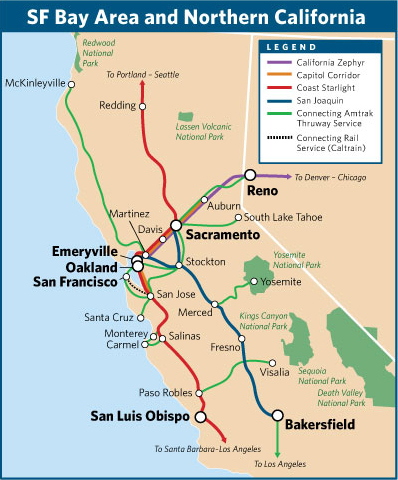 Amtrak San Joaquin Map