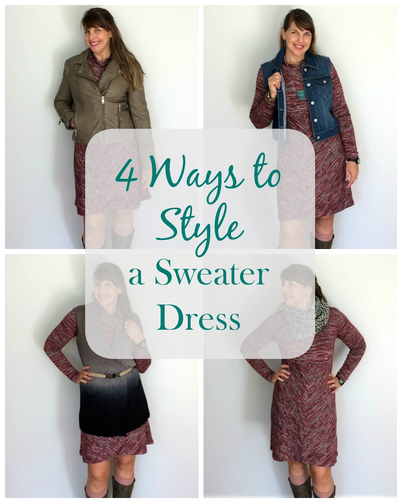 Real Girl's Realm What I am Wearing 4 Ways to Style a Sweater Dress