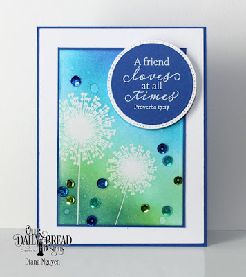 Our Daily Bread Designs Stamp Set: To My Friend, Custom Dies:Pierced Circles, Circles, Rectangles