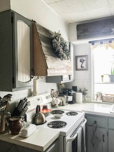 How to cover a range hood with a cabinet diy