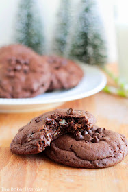 These luscious double chocolate mint cookies are soft and gooey, with just the right amount of mint!
