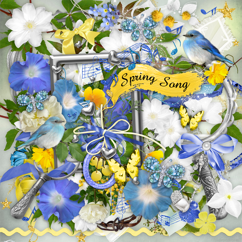 Cheyokota Digital Scraps Spring Song Digital Scrapbooking Kit Freebie