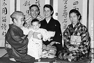 John Edward Mack with his then wife, Sally, and their first child, Daniel, in Japan, 1960 