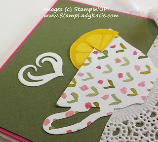 Tea Bag Holder Card made using Stampin'UP!'s Cups and Kettle Dies