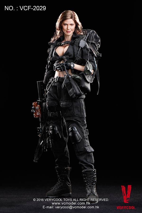 toyhaven Preview VERY COOL 1/6th scale Female Shooter Figure Black