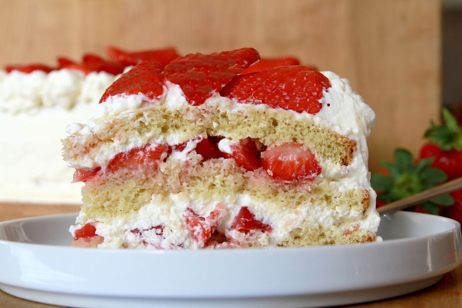 Amapola, el mundo en un plato Tarta de fresas con nata