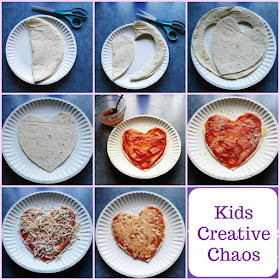 Homemade Heart Shaped Pizza without Yeast
