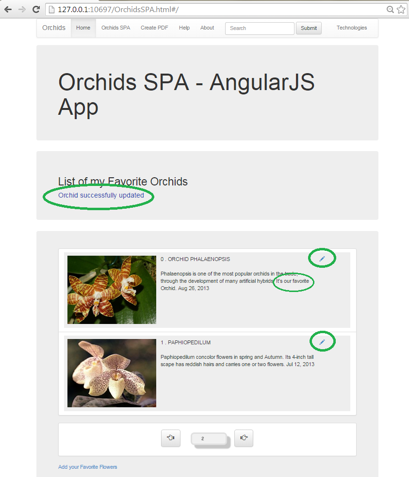 Create an AngularJS SPA with all CRUD functionality connected to an OData RESTful Web API service  18      