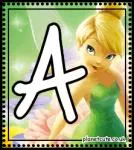 Bello Abecedario de Campanilla. Tinker Bell Letters.