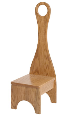 wood step stool with handle