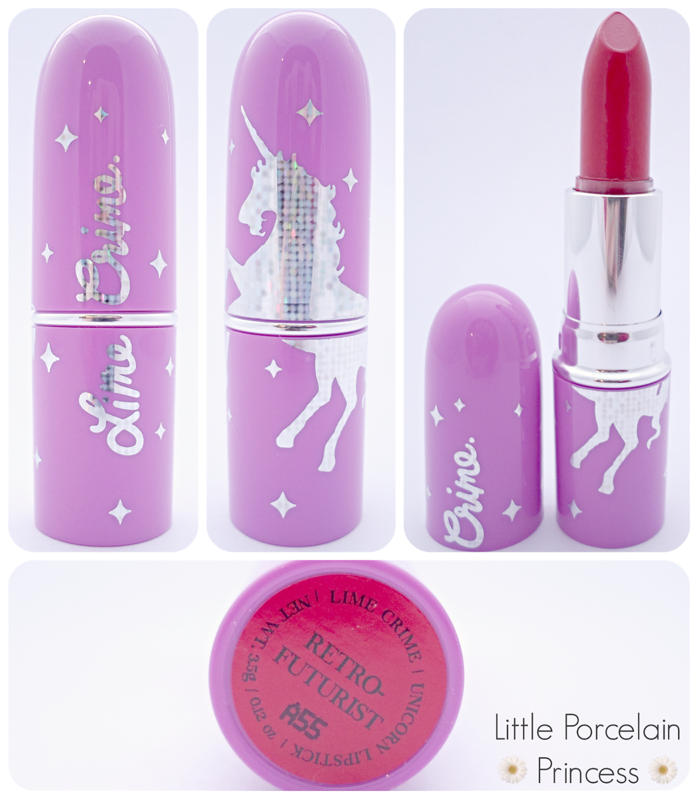Little Porcelain Princess Review Lime Crime Unicorn Lipstick