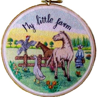 My Little Farm Embroidery Painting