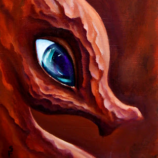Chocolate Seahorse acrylic painting