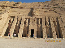 Facade of "Little Temple" of Goddess Hathor and Queen Nefertari, Abu Simbel, Egypt