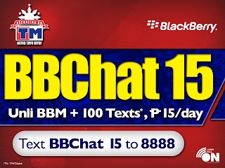 Enjoy Unli BBM Chat with TM (Touch Mobile) and Globe BBCHAT 15 Blackberry Promo Enjoy Unli BBM Chat with TM (Touch Mobile) and Globe BBCHAT 15 Blackberry Promo