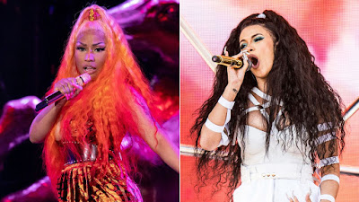 Nicki Minaj e Cardi B são as artistas femininas mais ouvidas mundialmente do momento.