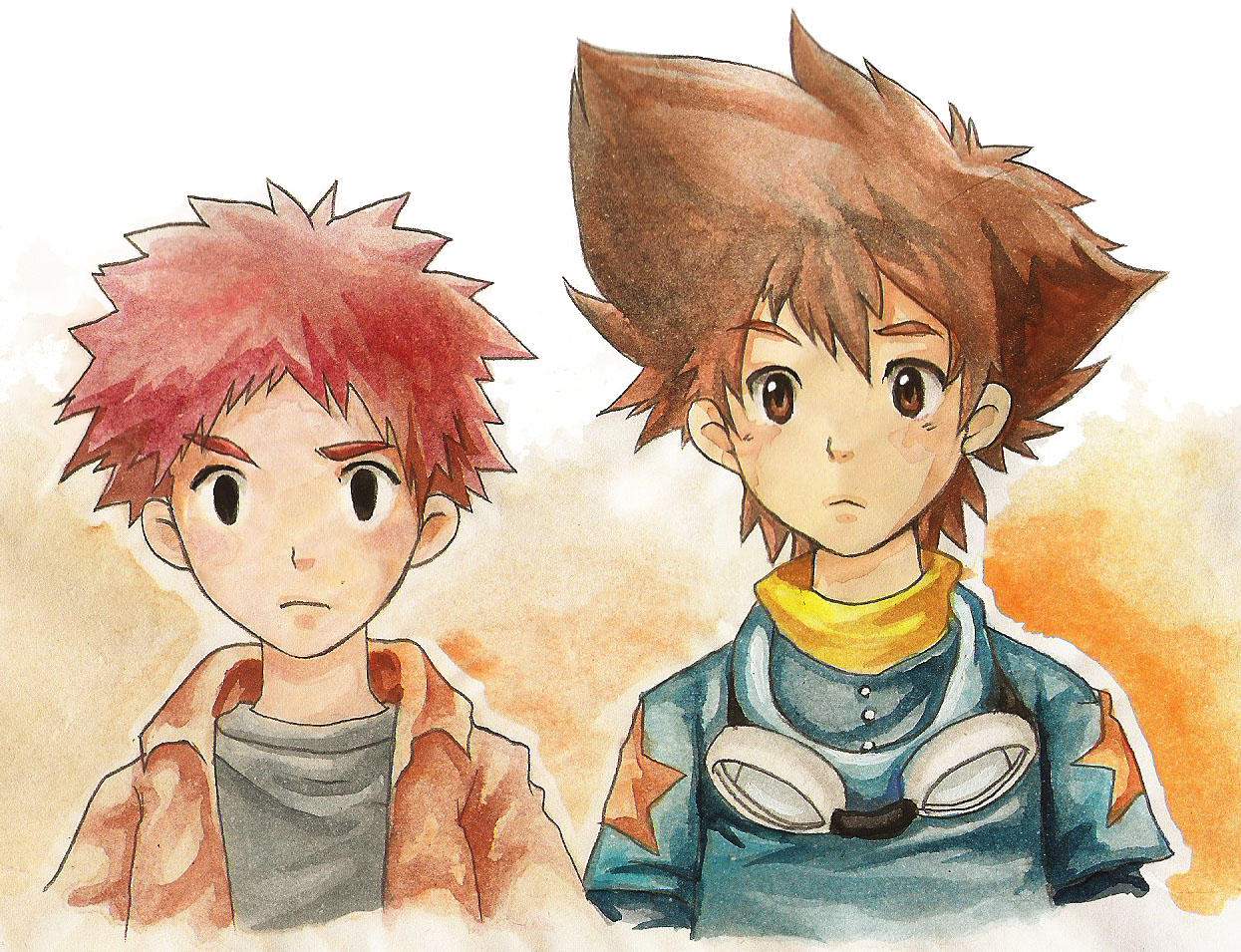X tai. Digimon tai and Izzy. Digimon Adventure 1999 tai.