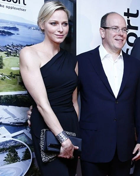 Prince Albert and Princess Charlene welcomed many guests of the evening Grand Prix held at the Prince's Palace
