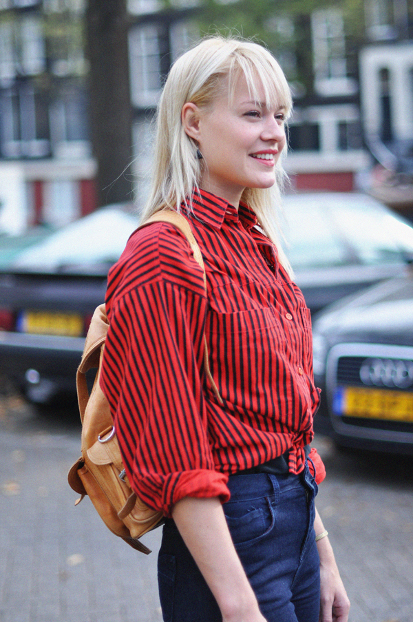 KNOTTED DENIM SHIRT