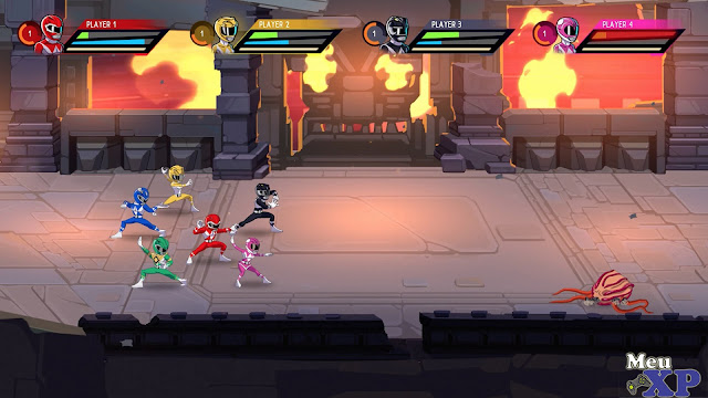 Bandai Namco apresenta Saban's Mighty Morphin Power Rangers: Mega Battle.