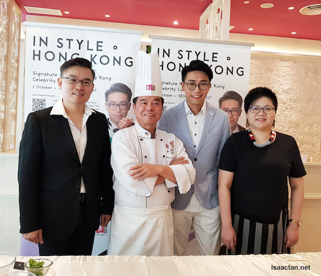 CEO of Dragon-i Restaurant Sdn. Bhd, Datuk Henry Yip, Canton-i Chef Yim Yu King, Luk Ho Ming & HKTDC Director, Malaysia, Ms. Hoh Jee Eng