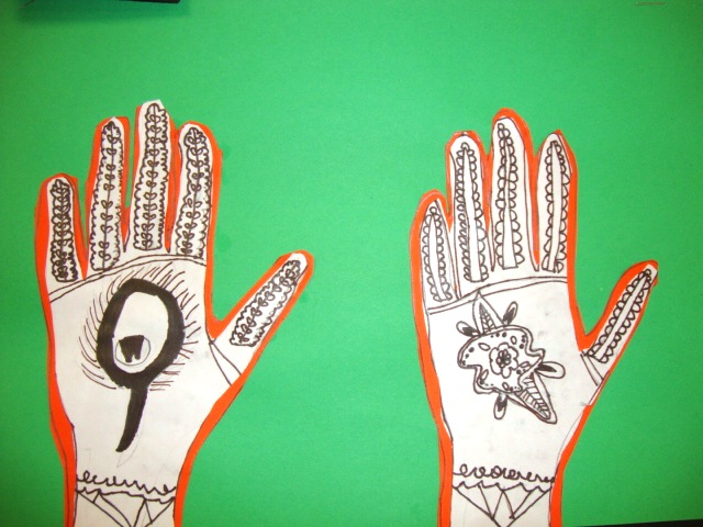 Thomas Elementary Art: 2nd Grade Henna Hands