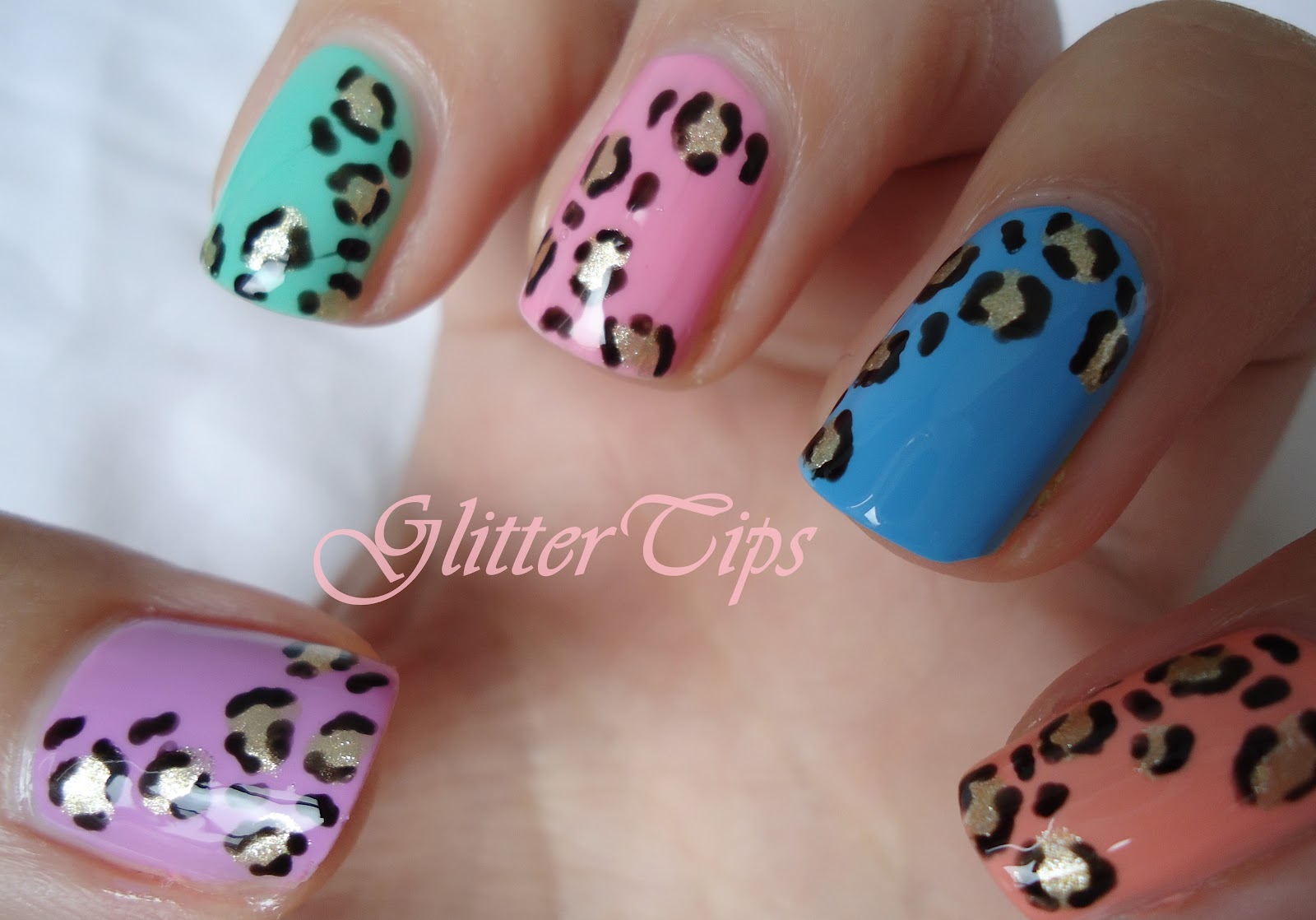 Glitter Tips: Makeup Savvy 15 Day Nail Challenge - Day 8 - Leopard Print