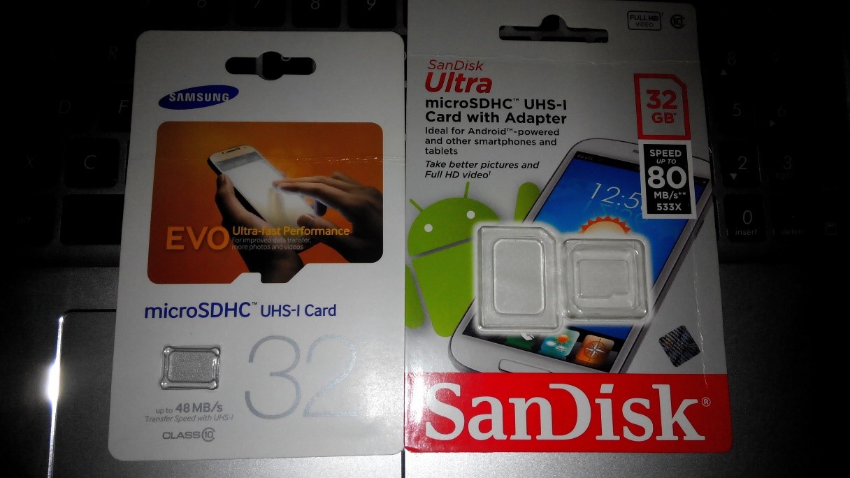 FEN Code MicroSDHC Samsung vs Sandisk