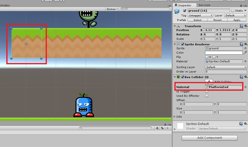 Как сделать прыжок в unity. Unity персонаж прилипает к стене. Default Sprite unity3d.