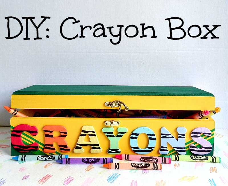 DIY Crayon Box Running With A Glue Gun