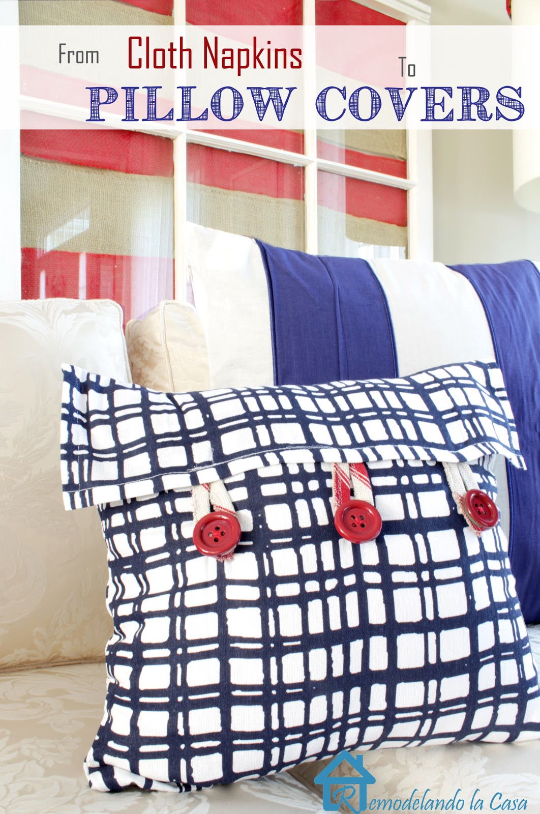 Rug Turned Pillows Remodelando la Casa