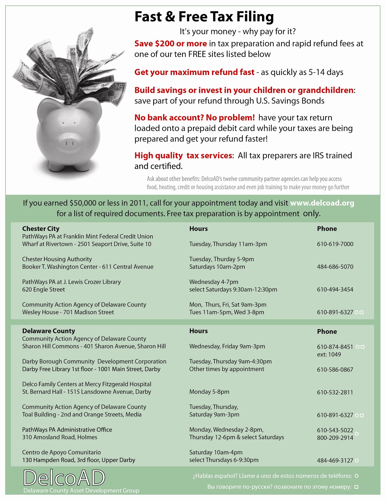 It's Tax Time Get Your Taxes Done for Free In Delaware County!