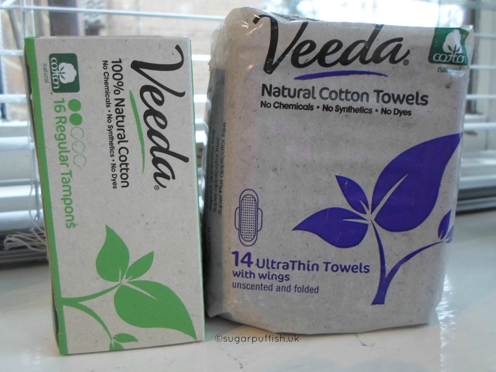 Review Veeda 100 Natural Cotton Tampons and Pads — Sugarpuffish
