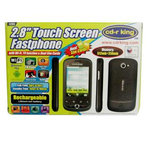CD-R KING 2.8-inch Touch Screen ANDROID Fastphone (i200) with Wi-Fi, TV ...